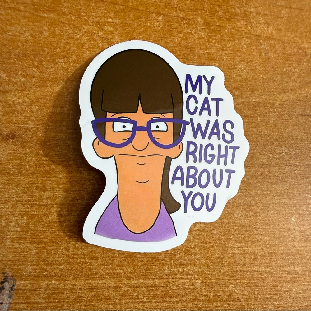 Quirky Purple‎ Cartoon Character Sticker